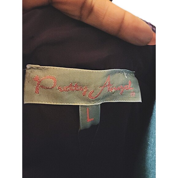 Pretty Angel Purple Corset Lace-Up Beaded WhimsyGoth Dress Indie Sleeze … - Picture 2 of 8